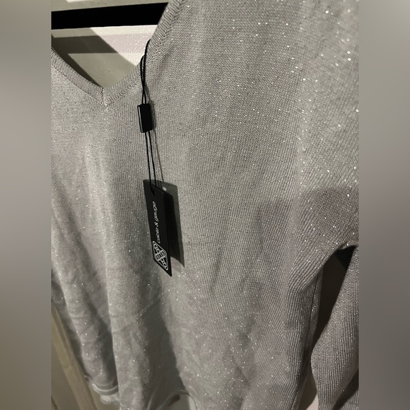 Silver Sparkle knit sweater top grey - Picture 3 of 5